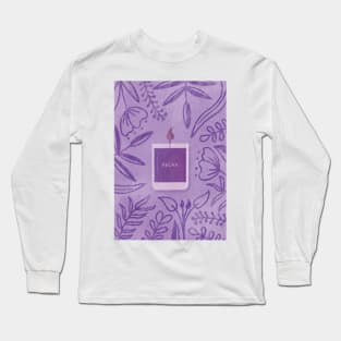 Scented Candle (Purple) Long Sleeve T-Shirt